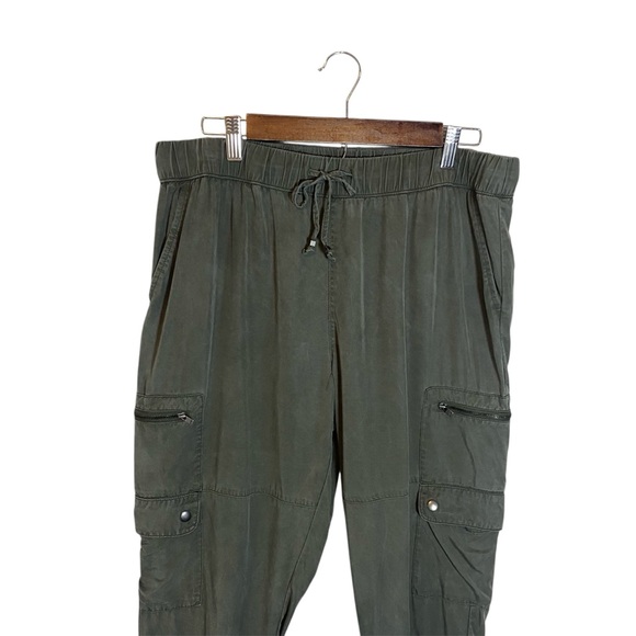 Banana Republic Green Cargo Jogger Pants Women Size L Streetwear Utility - Picture 4 of 8